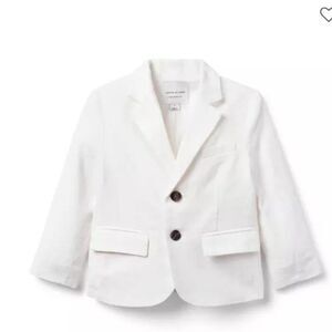 Janie and Jack 100049005 The Linen-Cotton Blazer in white NWT